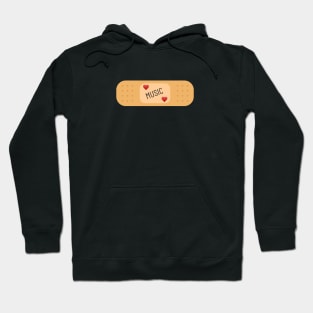 Music patch, music bandaid Hoodie